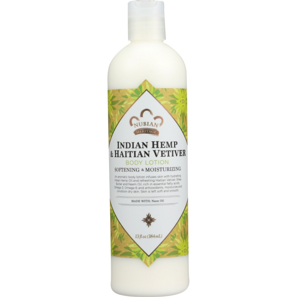 Aromatic Body Lotion with Indian Hemp & Haitian Vetiver - 13 oz