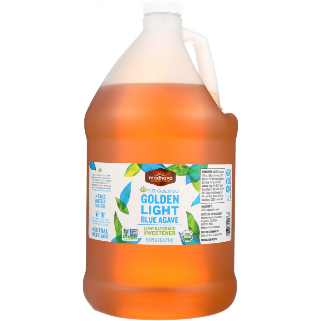 Organic Golden Light Blue Agave Nectar – 176 oz