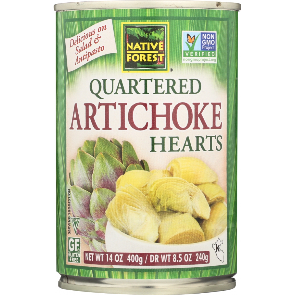 Quartered Artichoke Hearts in Brine, 14 oz