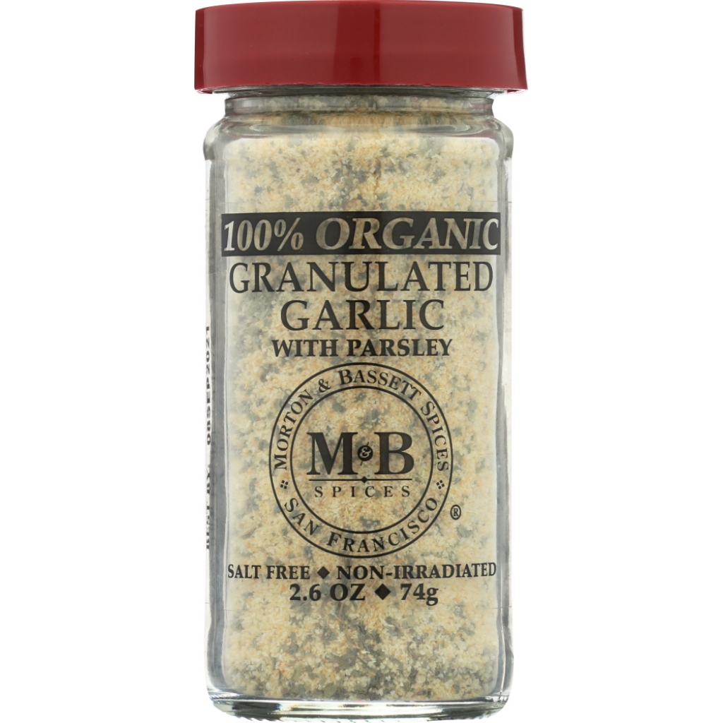 Organic Granulated Garlic with Parsley, 2.6 oz