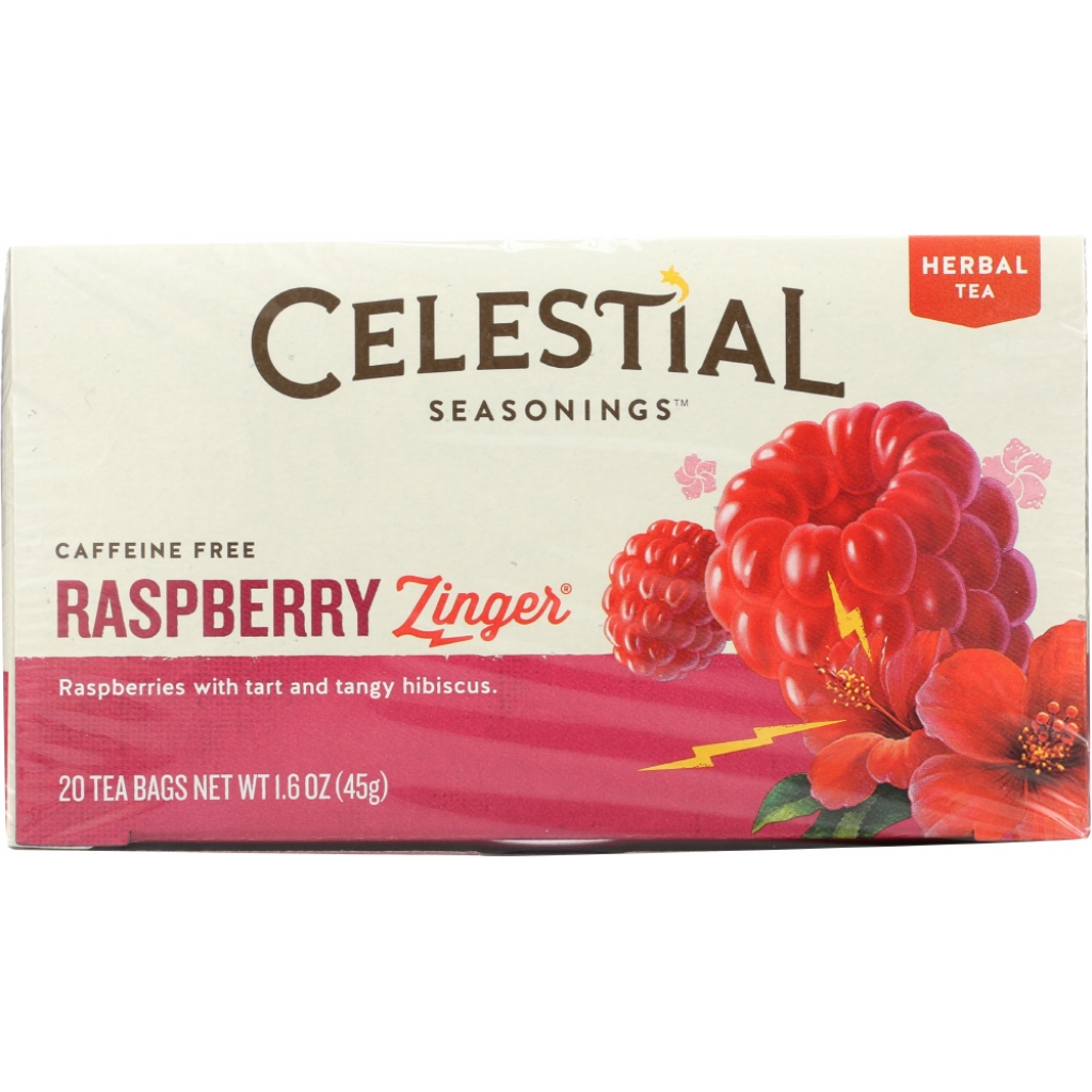 Raspberry Zinger Herbal Tea - Caffeine-Free - 20 Bags, 1.6 oz