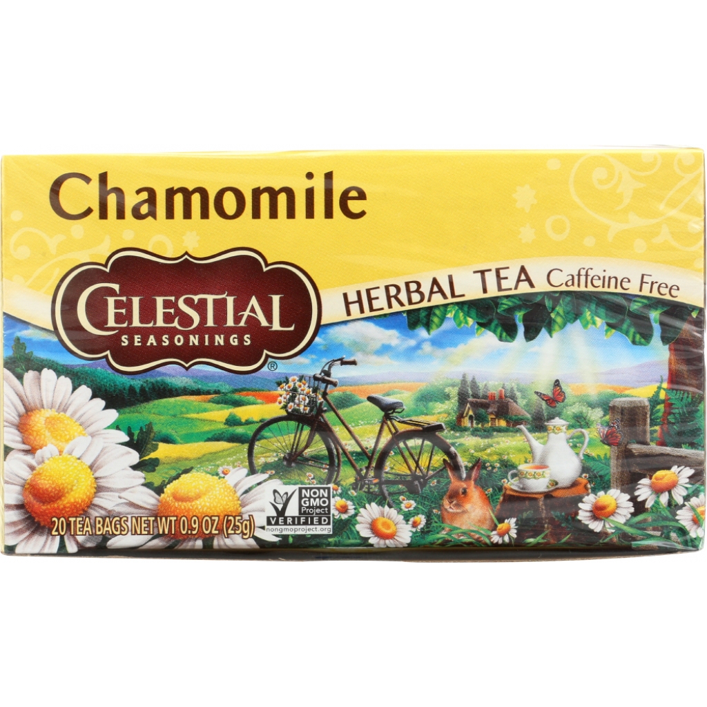 Caffeine-Free Chamomile Herbal Tea - 20 Tea Bags, 0.9 oz