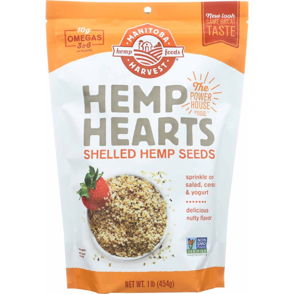 Natural Raw Shelled Hemp Seed - Hemp Hearts, 16 oz