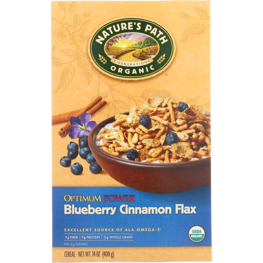 Organic Optimum Power Cereal with Blueberry Cinnamon Flax - 14 oz