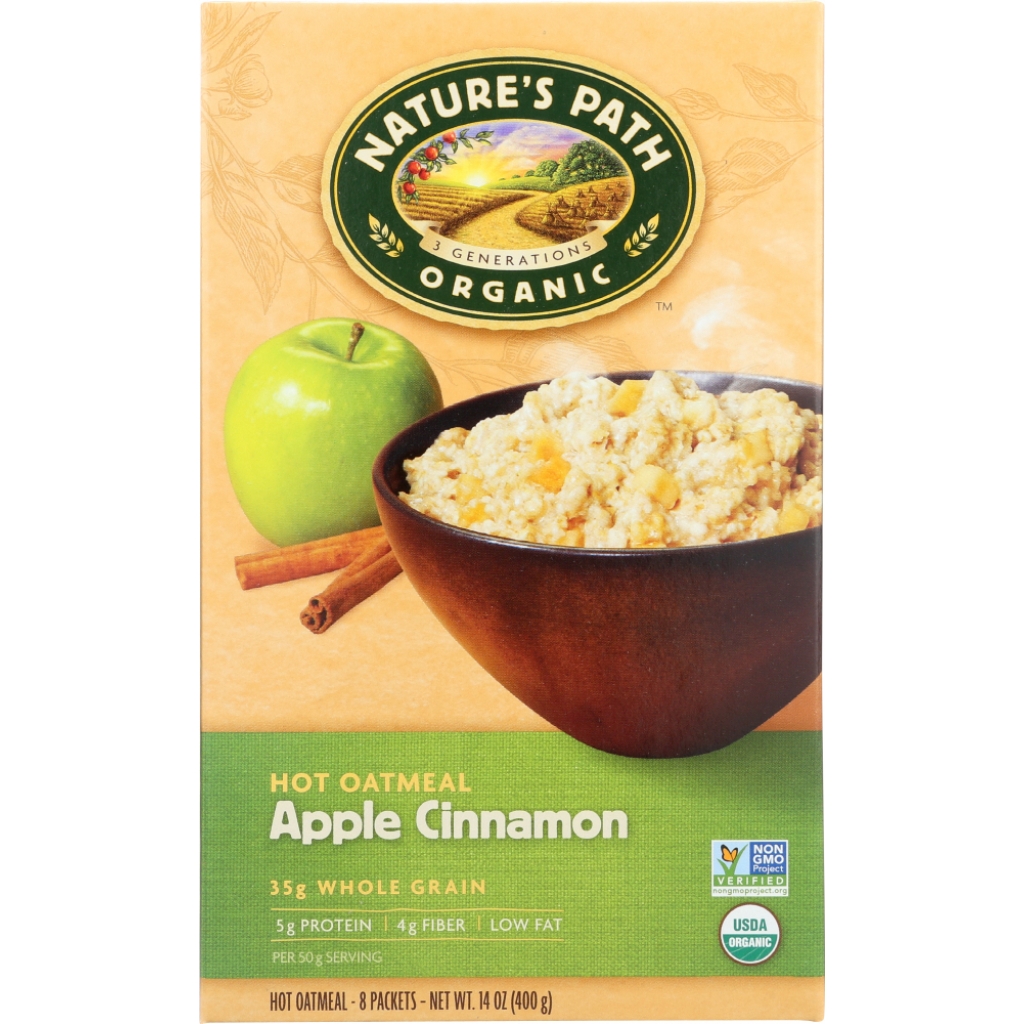 Organic Instant Hot Oatmeal Apple Cinnamon