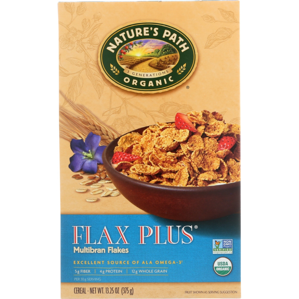 Organic Flax Plus Multibran Flakes Cereal, 13.25 oz