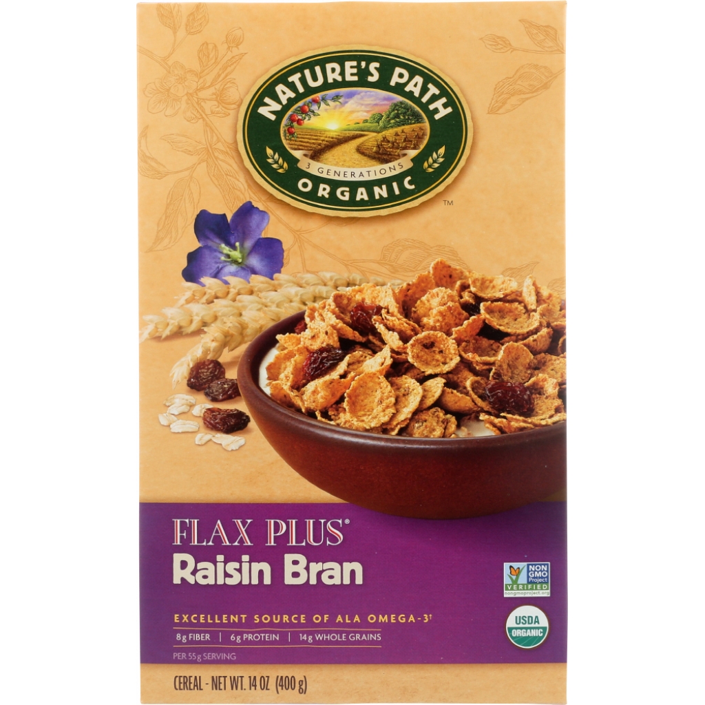 Organic Flax Plus Raisin Bran Cereal