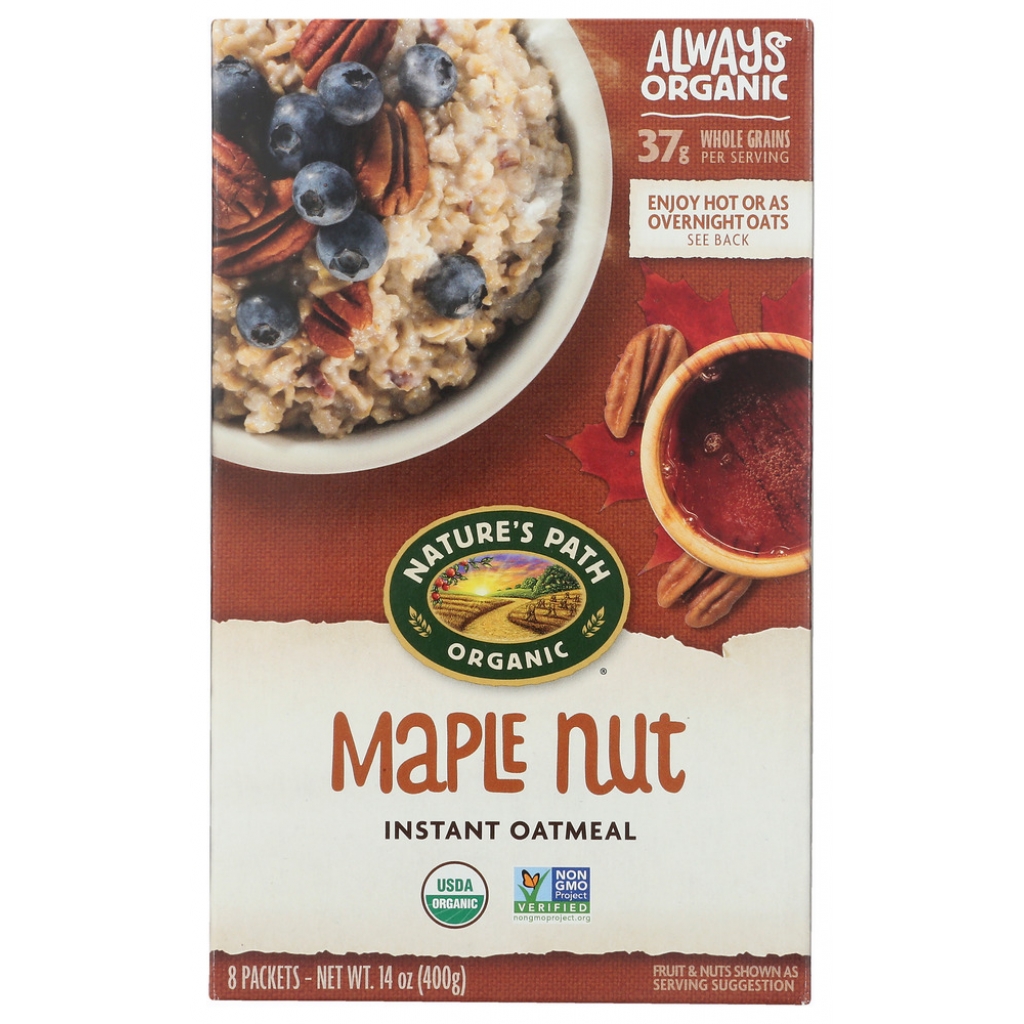 Organic Instant Hot Oatmeal Maple Nut - 8 Packets