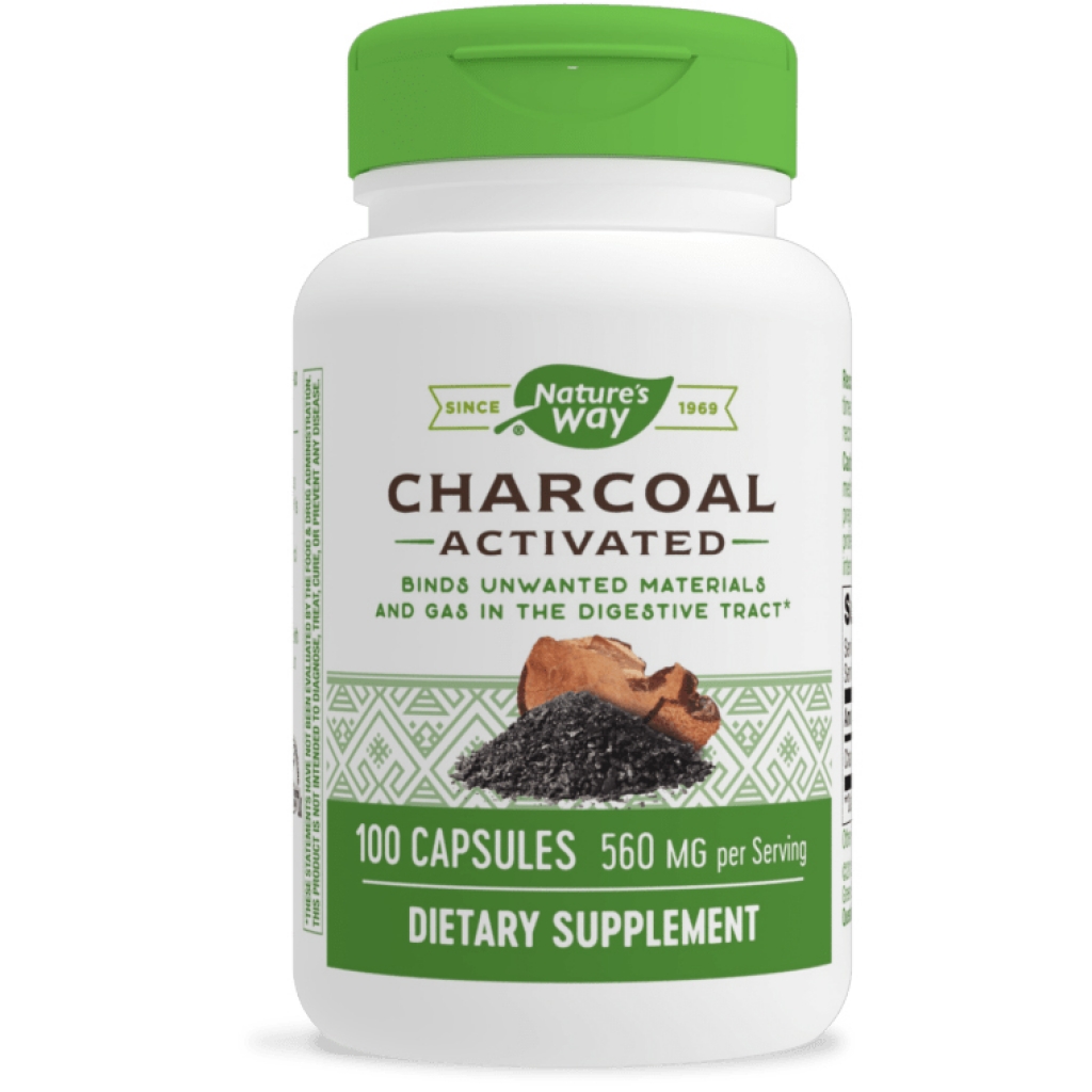 Activated Charcoal Capsules – 280 mg, 100 Capsules