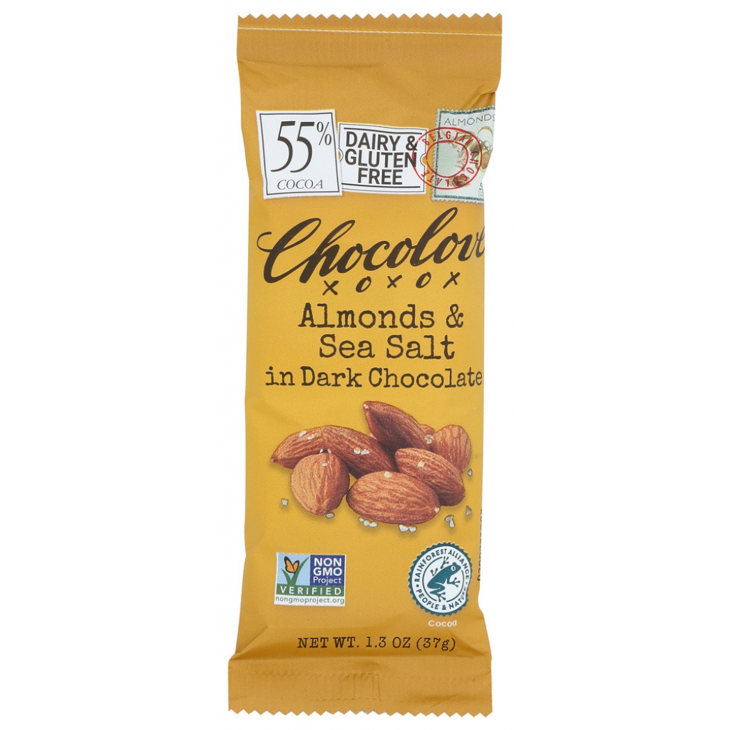 Almonds and Sea Salt Dark Chocolate Mini Bar