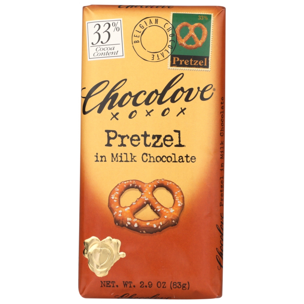 Chocolove Pretzel in Milk Chocolate Bar – 2.9 oz