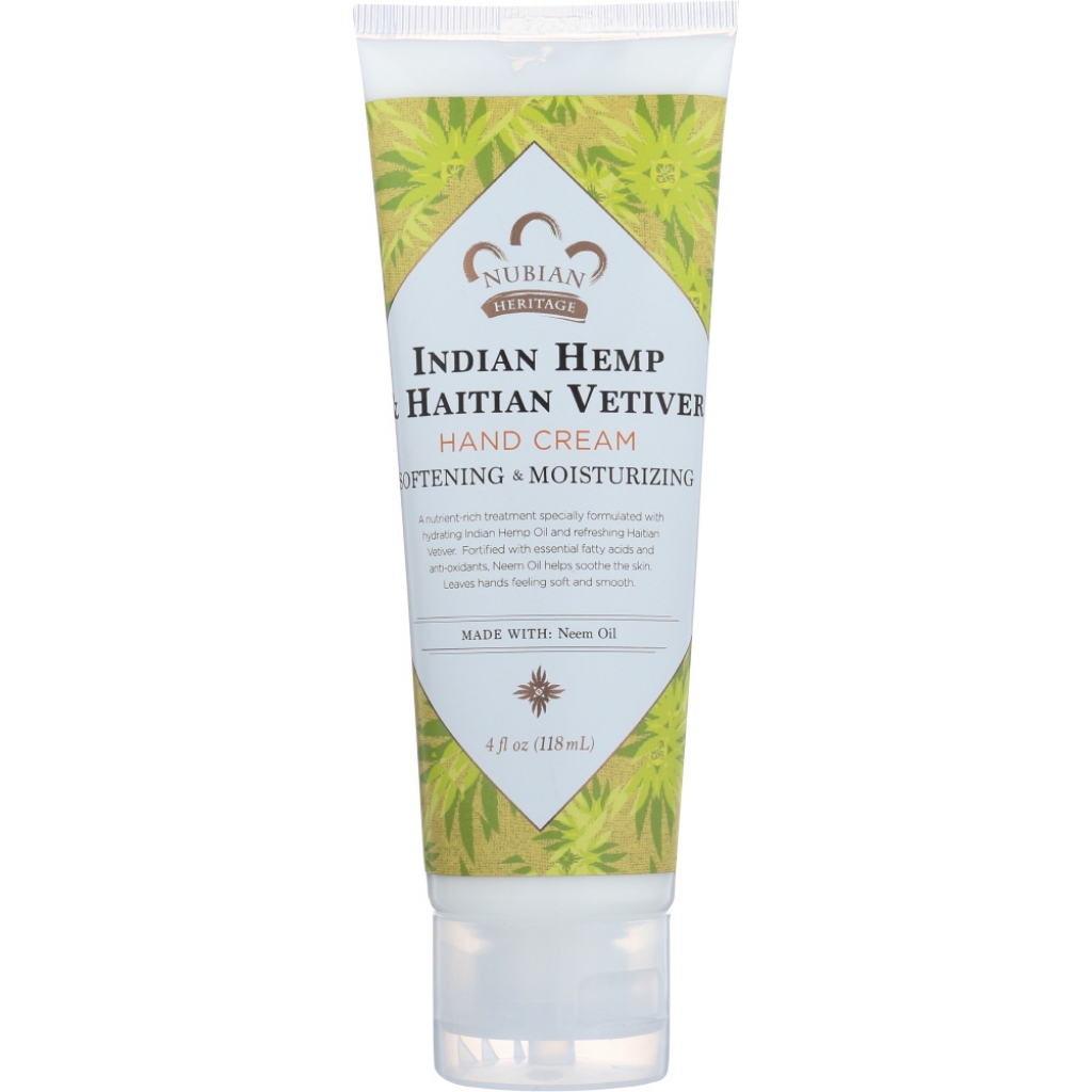 Hand Cream with Indian Hemp & Haitian Vetiver - 4 oz