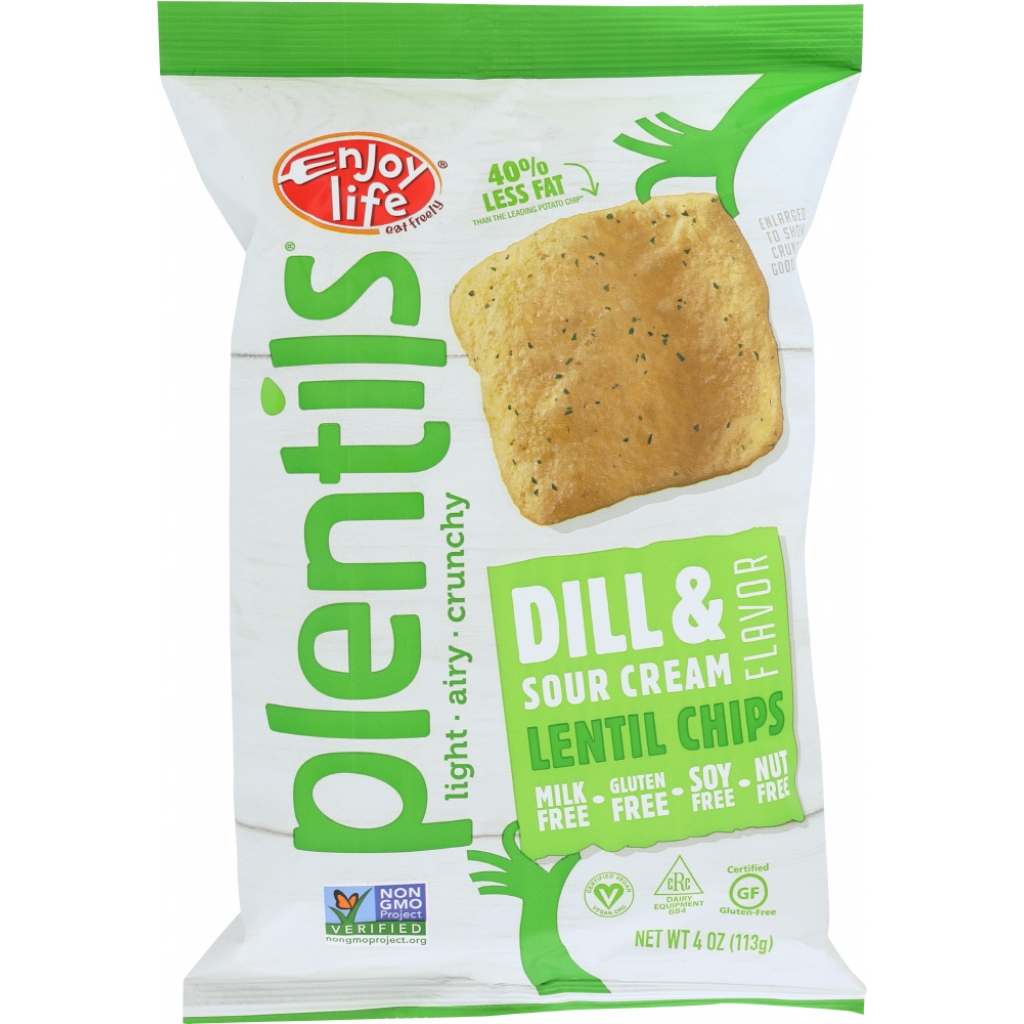 Dill & Sour Cream Plentils Crunchy Lentil Chips - 4 oz