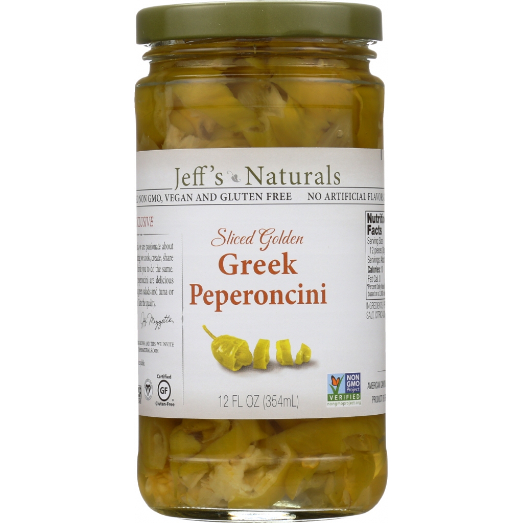 Sliced Golden Greek Peperoncini, 12 oz