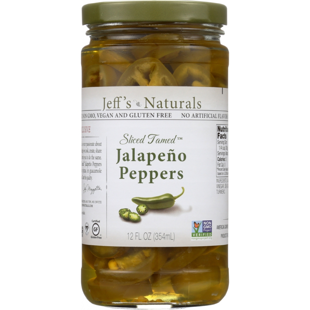 Sliced Tamed Jalapeño Peppers, 12 Oz