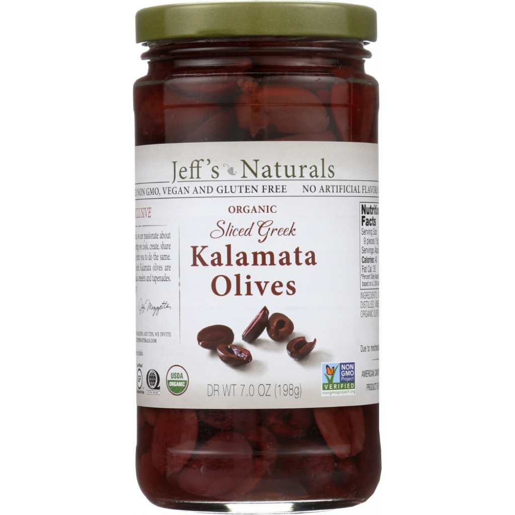 Organic Sliced Kalamata Olives - Greek Delight, 7 oz