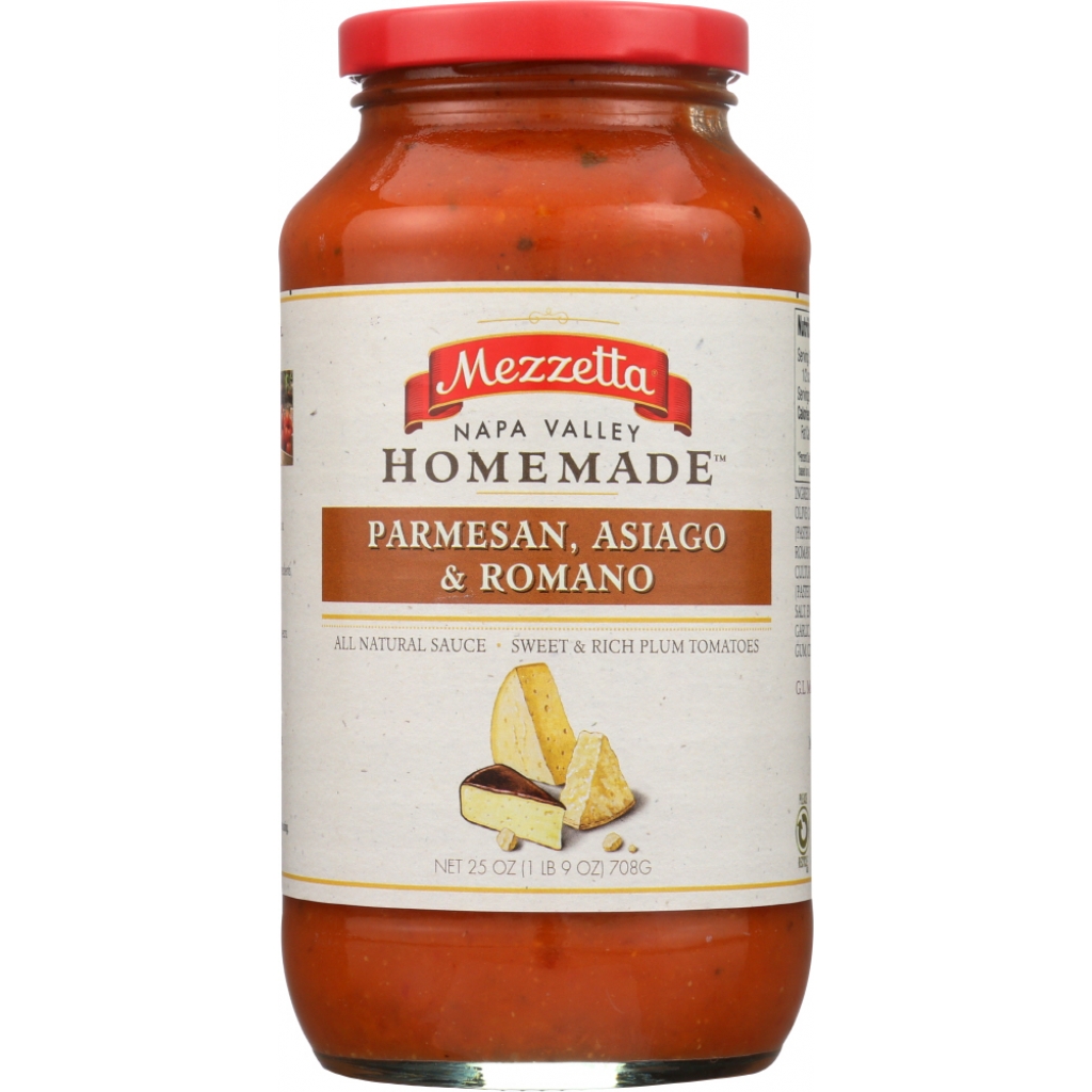 Napa Valley Parmesan, Asiago & Romano Sauce, 25 oz