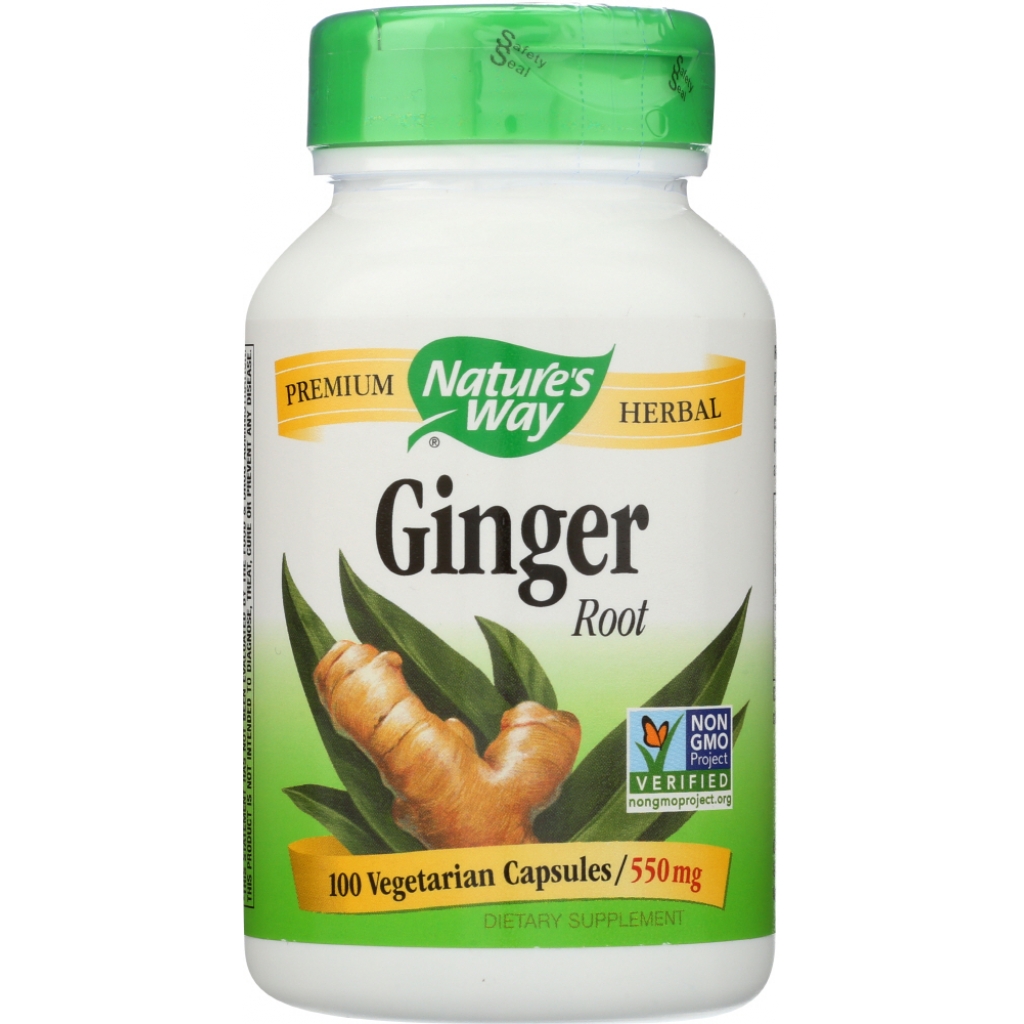 Ginger Root 550 mg Veg Capsules