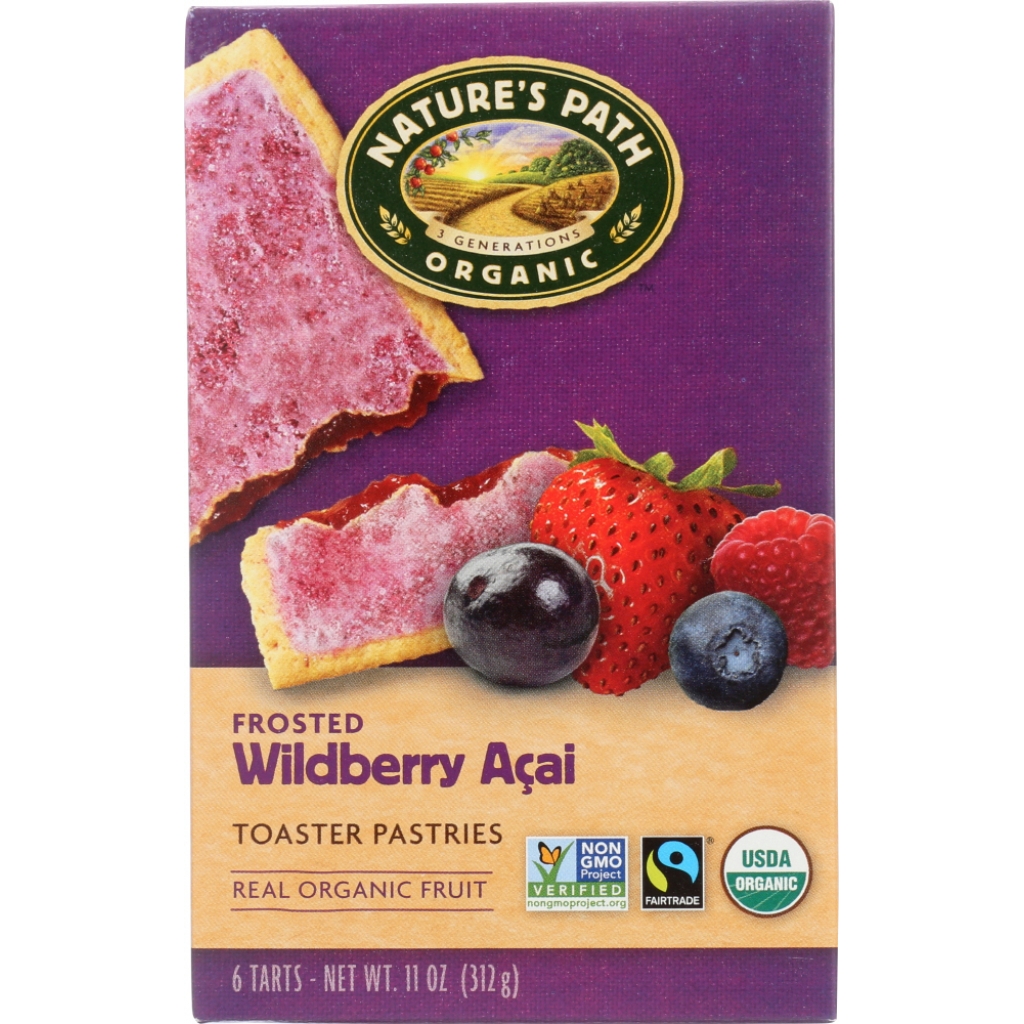 Frosted Wildberry Acai Toaster Pastries - Organic Treats