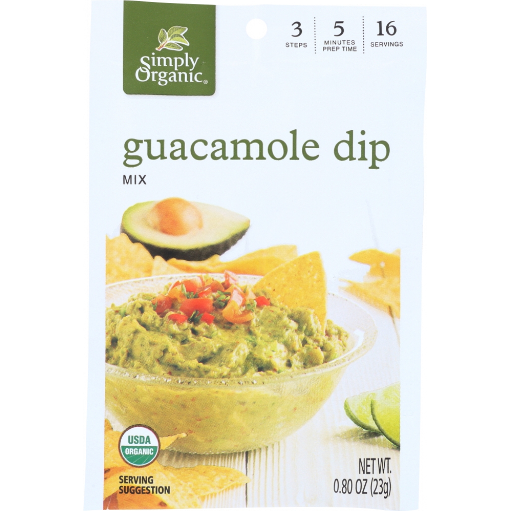 Simply Organic Guacamole Dip Mix - Easy Preparation