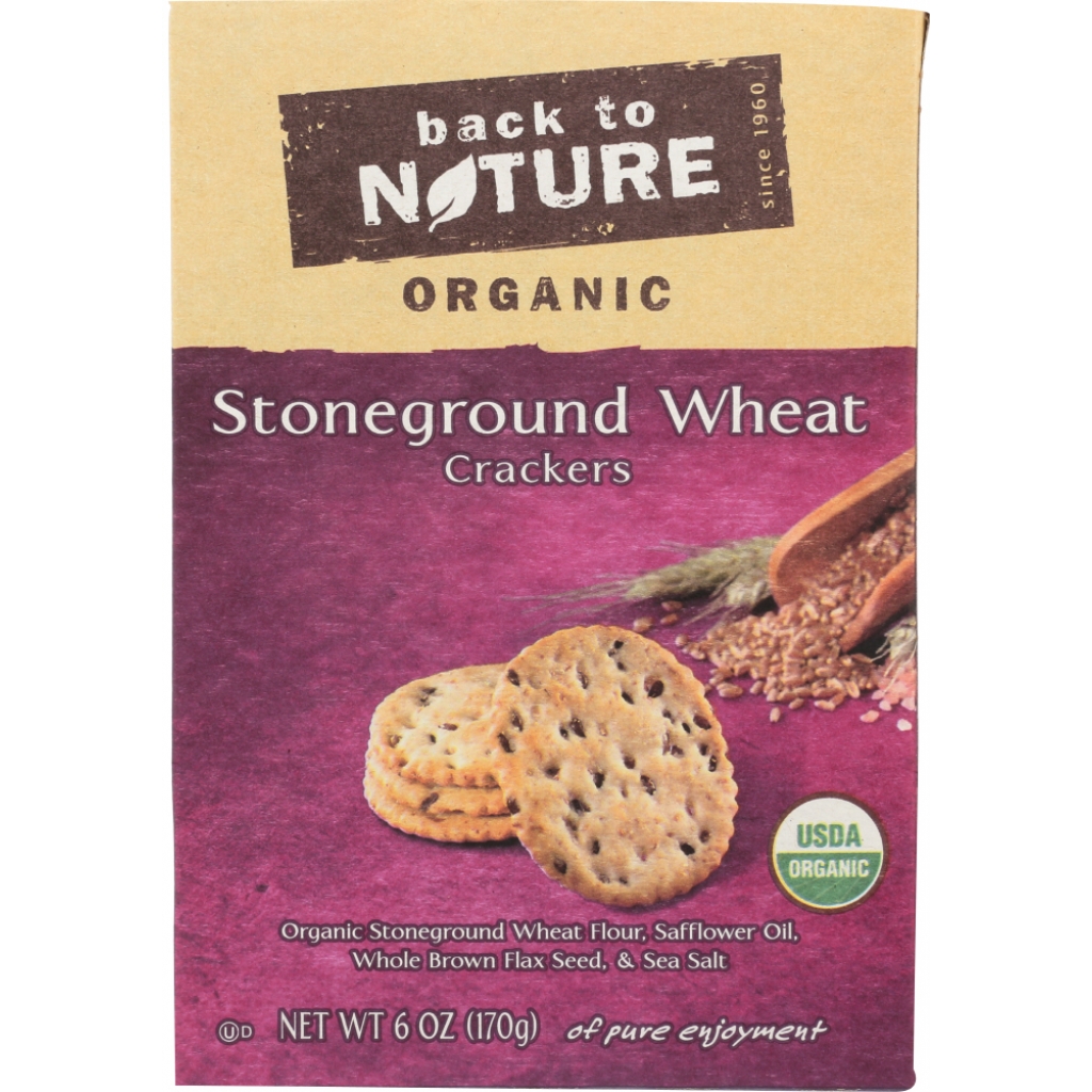 Organic Stoneground Wheat Crackers for Gourmet Snacking