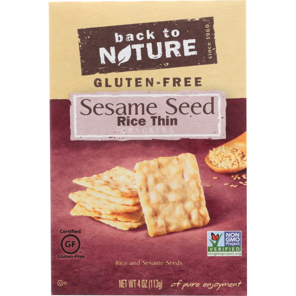 Gluten-Free Sesame Seed Rice Thin Crackers - 4 oz