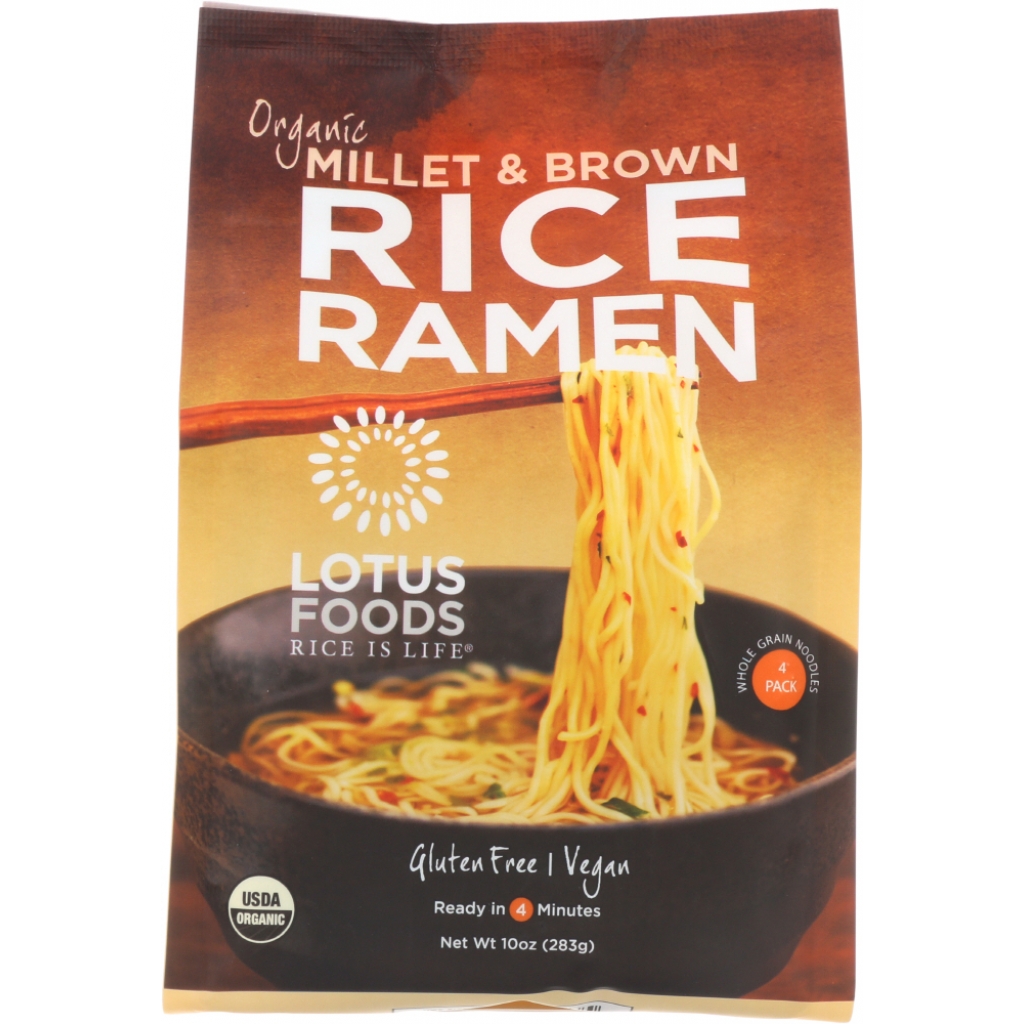 Nutritious Organic Millet & Brown Rice Ramen Noodles, 10 oz