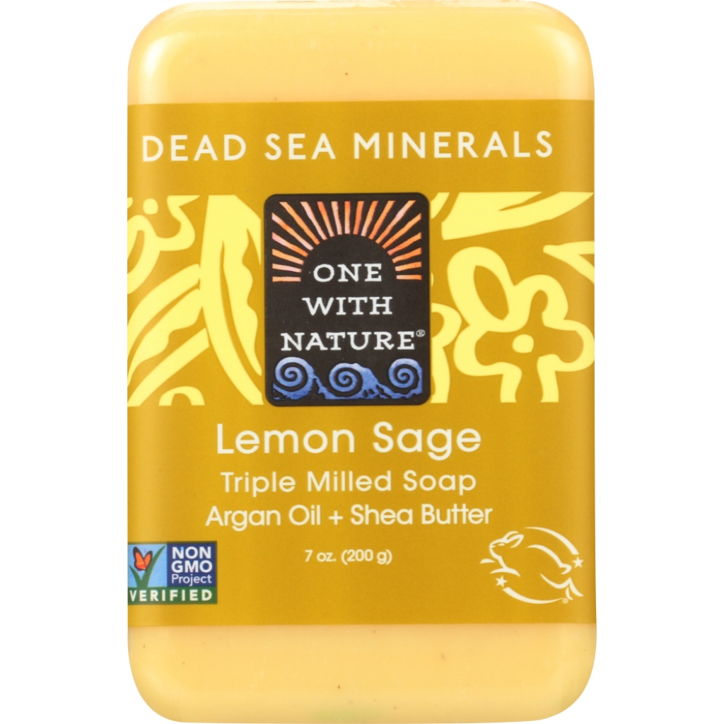 Lemon Sage Triple Milled Mineral Soap Bar - 7 oz