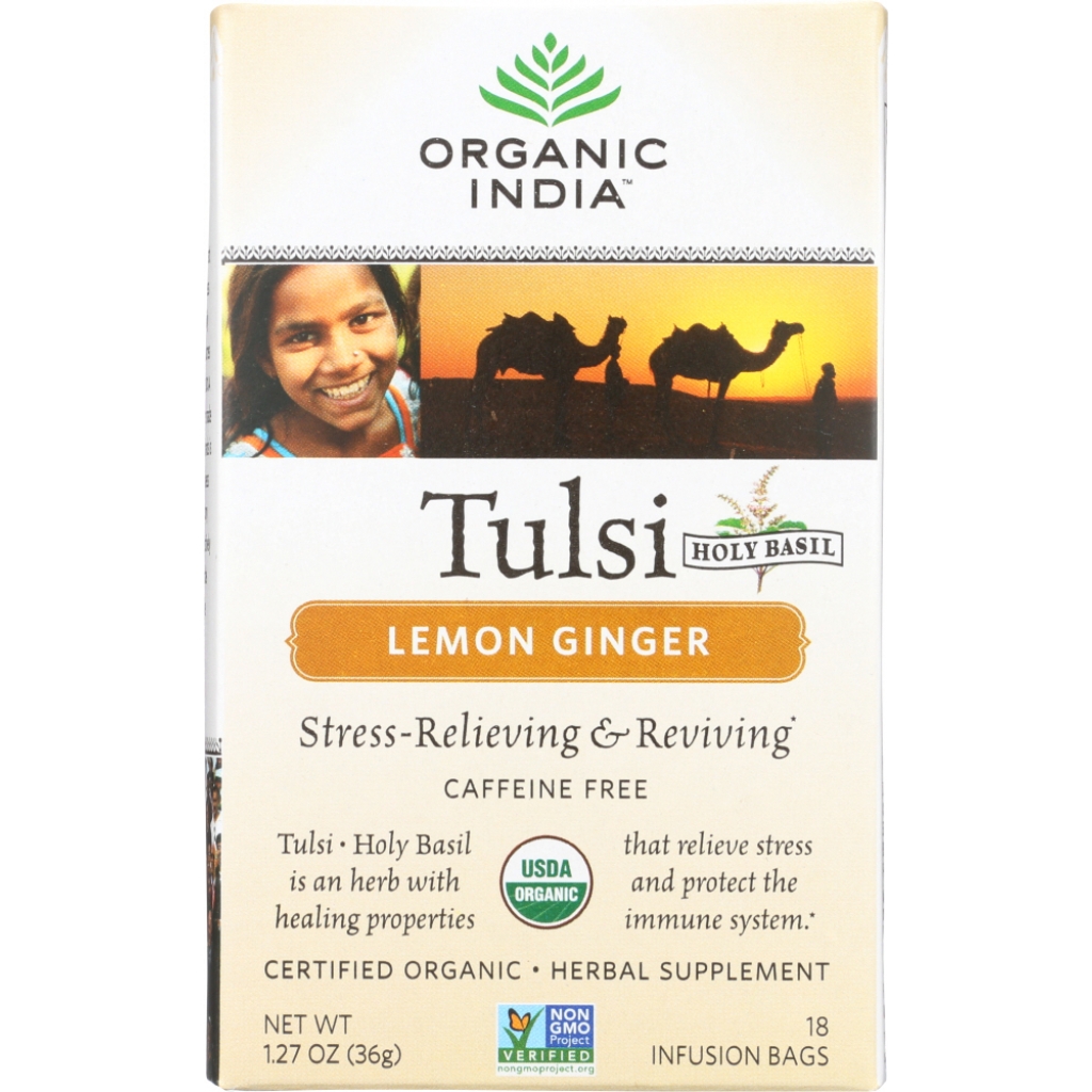 Tulsi Lemon Ginger Tea - 18 Tea Bags