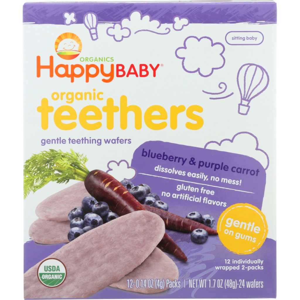 Organic Blueberry & Purple Carrot Teething Wafers - 1.7 oz