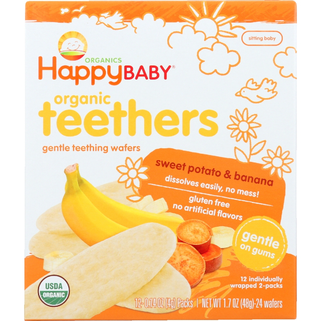 Gentle Teething Wafers - Banana & Sweet Potato Organic, 1.7 oz