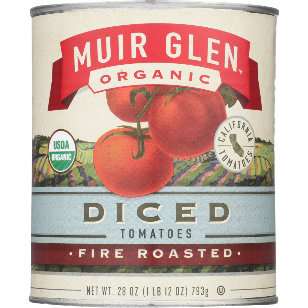 Fire Roasted Organic Diced Tomatoes - Flavorful Cooking Base, 28 oz