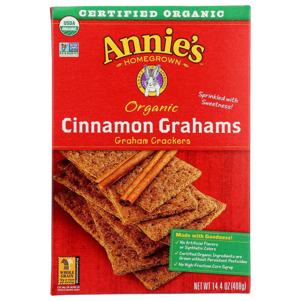 Organic Whole Grain Cinnamon Graham Crackers, 14.4 oz