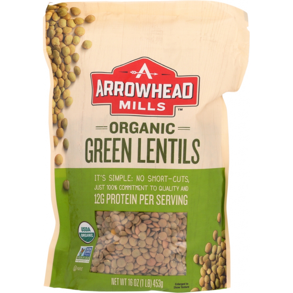 Organic Green Lentils, 16 oz