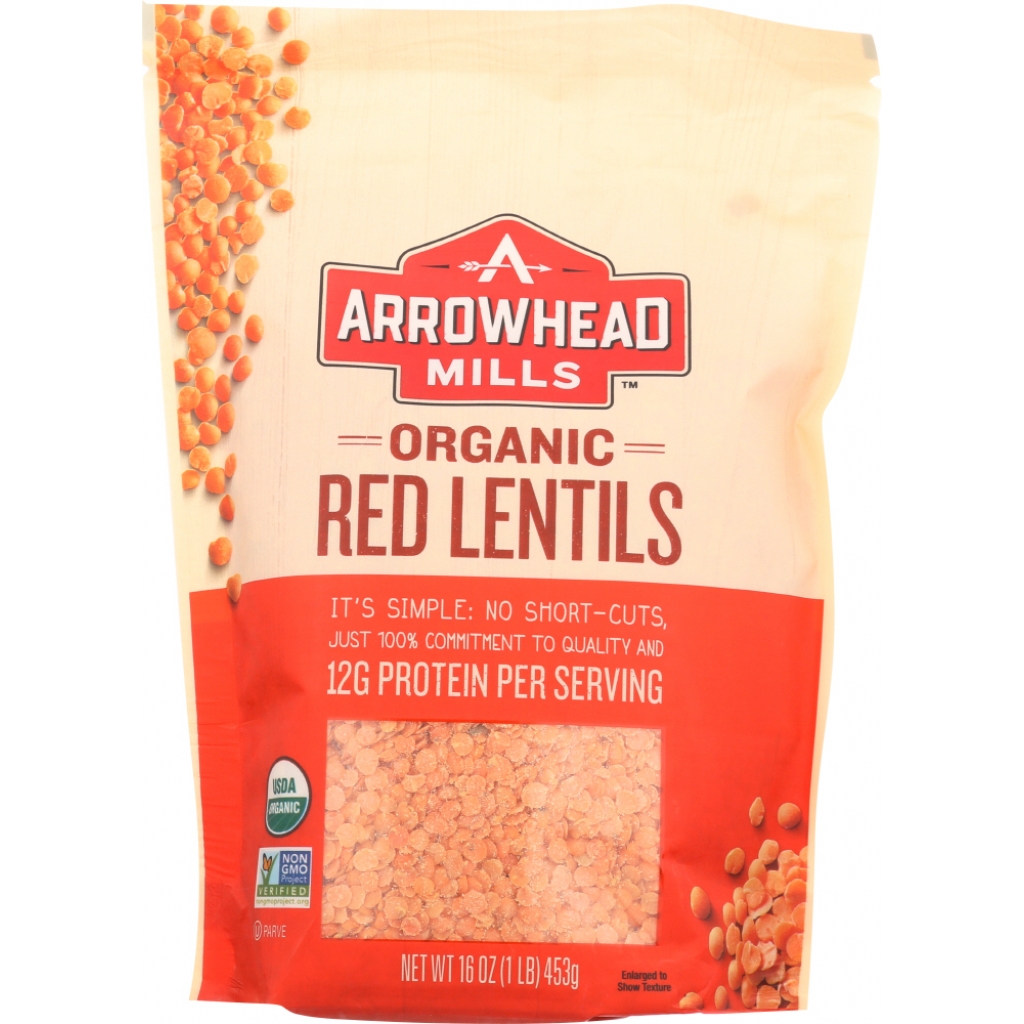 Nutritious Organic Red Lentils - 16 oz