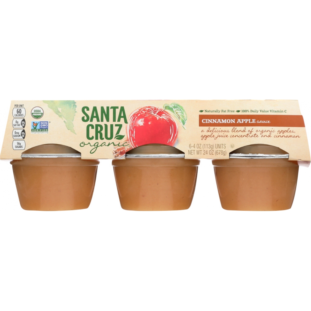 Organic Cinnamon Apple Sauce Cups for Delicious Snacking