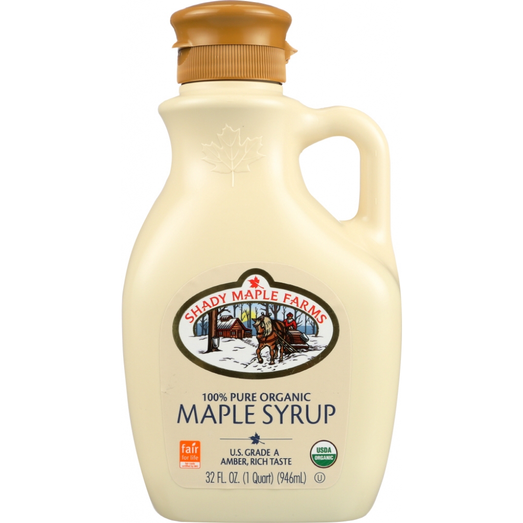 100% Pure Organic Amber Maple Syrup, 32 oz