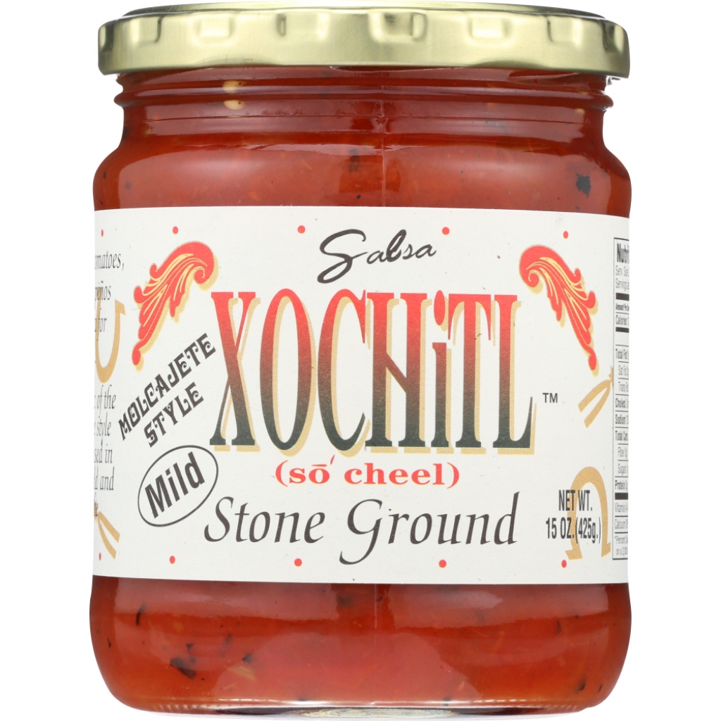 Stone Ground Mild Salsa - Authentic Mexican Taste, 15 oz