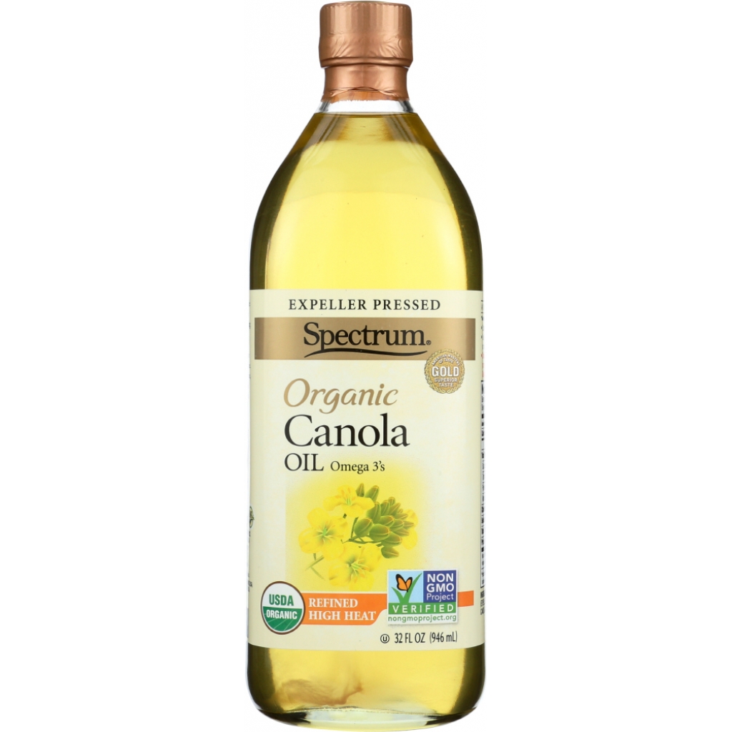 Organic High Heat Canola Oil - Versatile Cooking Oil, 32 oz