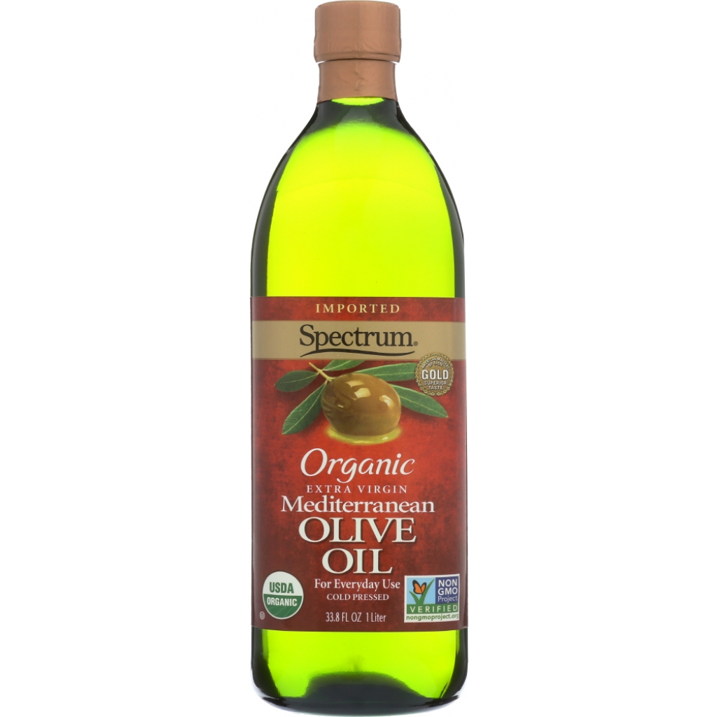 Organic Extra Virgin Mediterranean Olive Oil, 33.8 oz - Heart-Healthy Delicacy