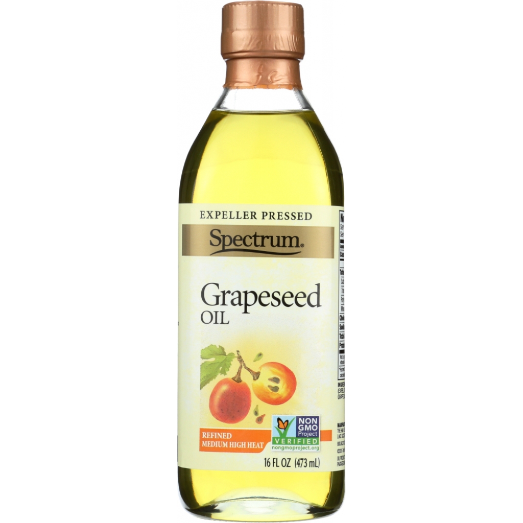 Spectrum Refined Grapeseed Oil, 16 oz