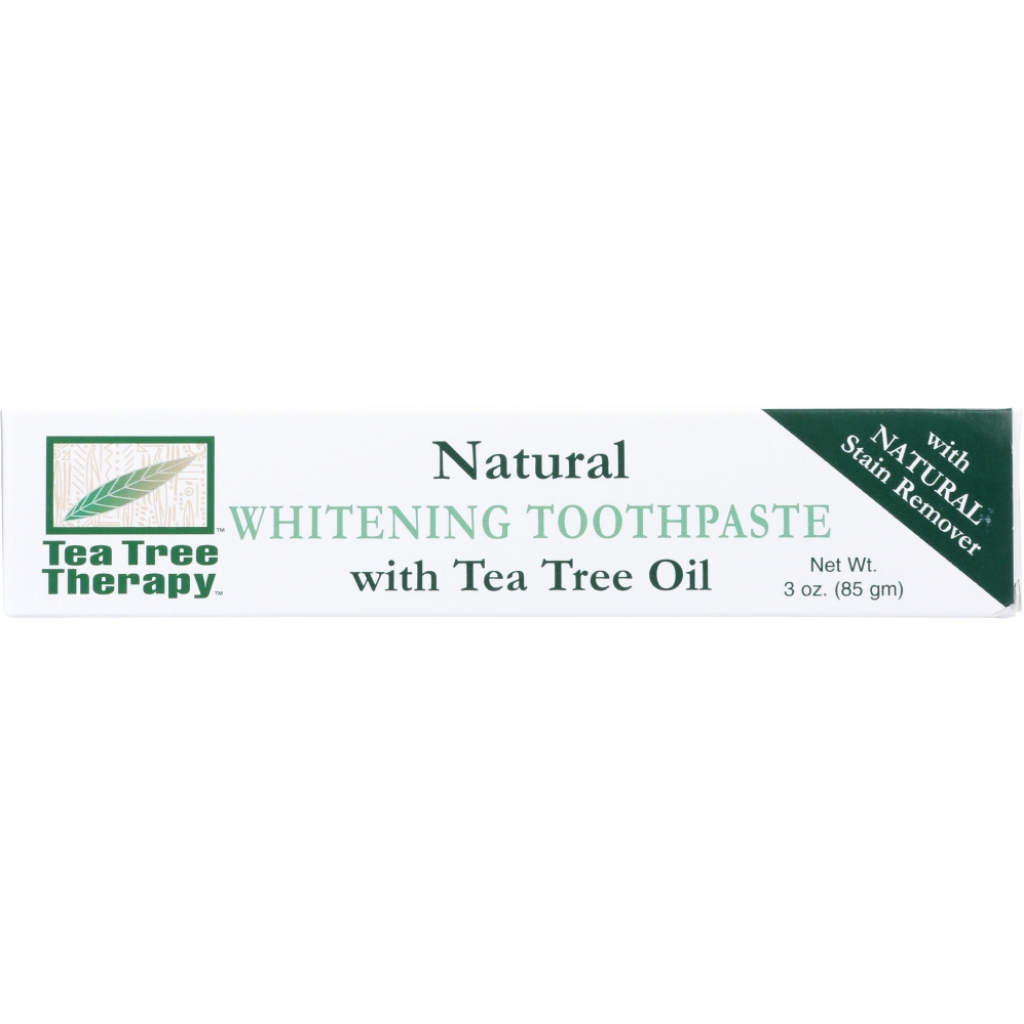 Natural Whitening Toothpaste with Tea Tree Oil - 3 oz