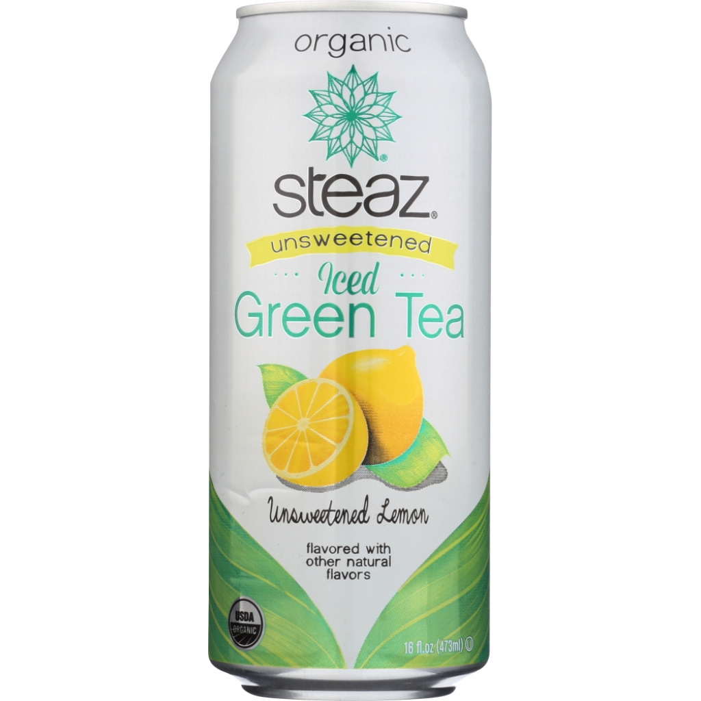 Organic Unsweetened Iced Green Tea with Lemon