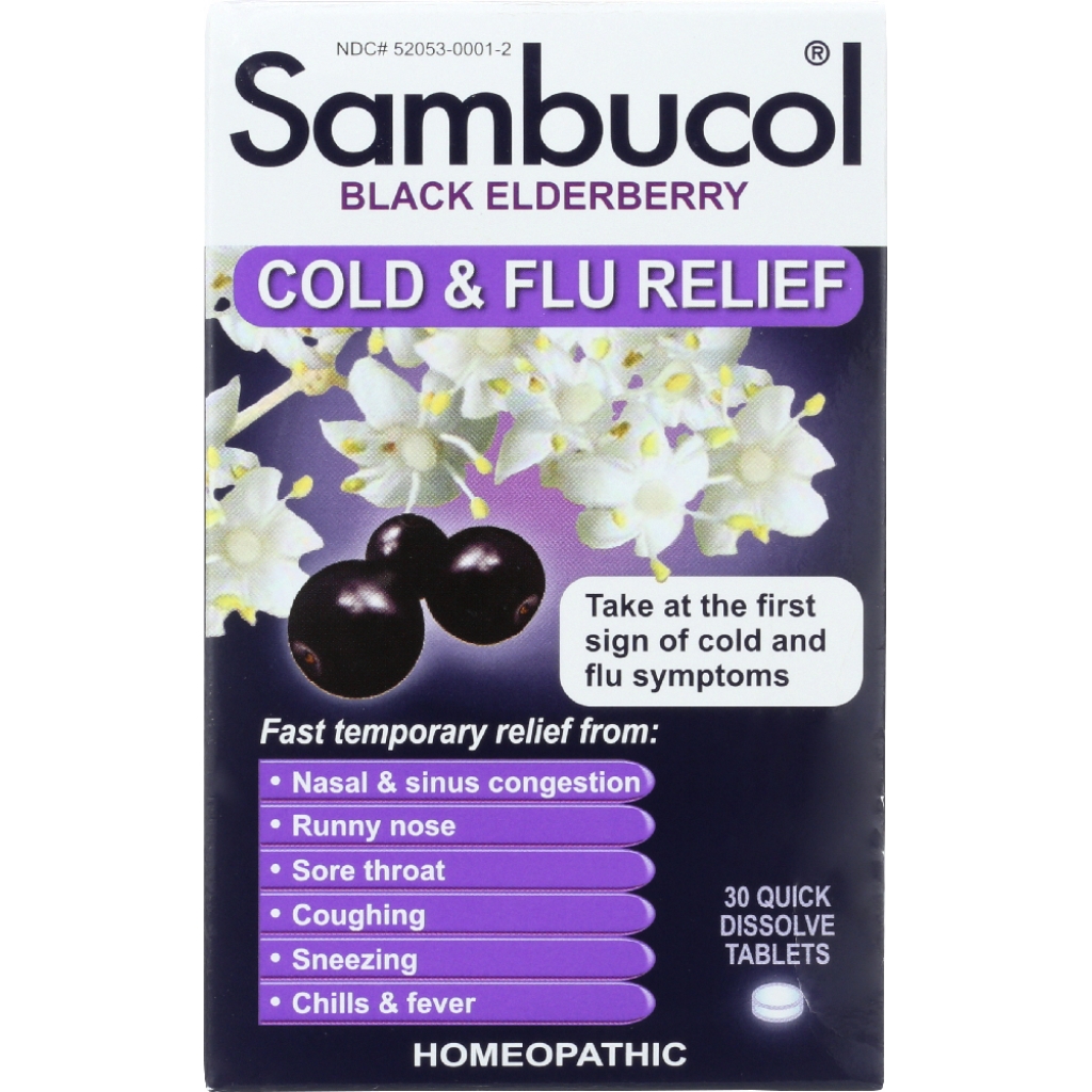 Black Elderberry Cold & Flu Relief Tablets