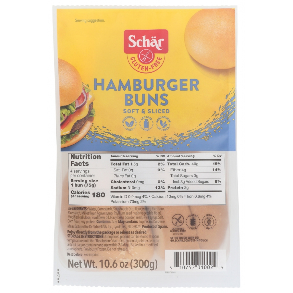 Gluten-Free Hamburger Buns (10.6 oz)