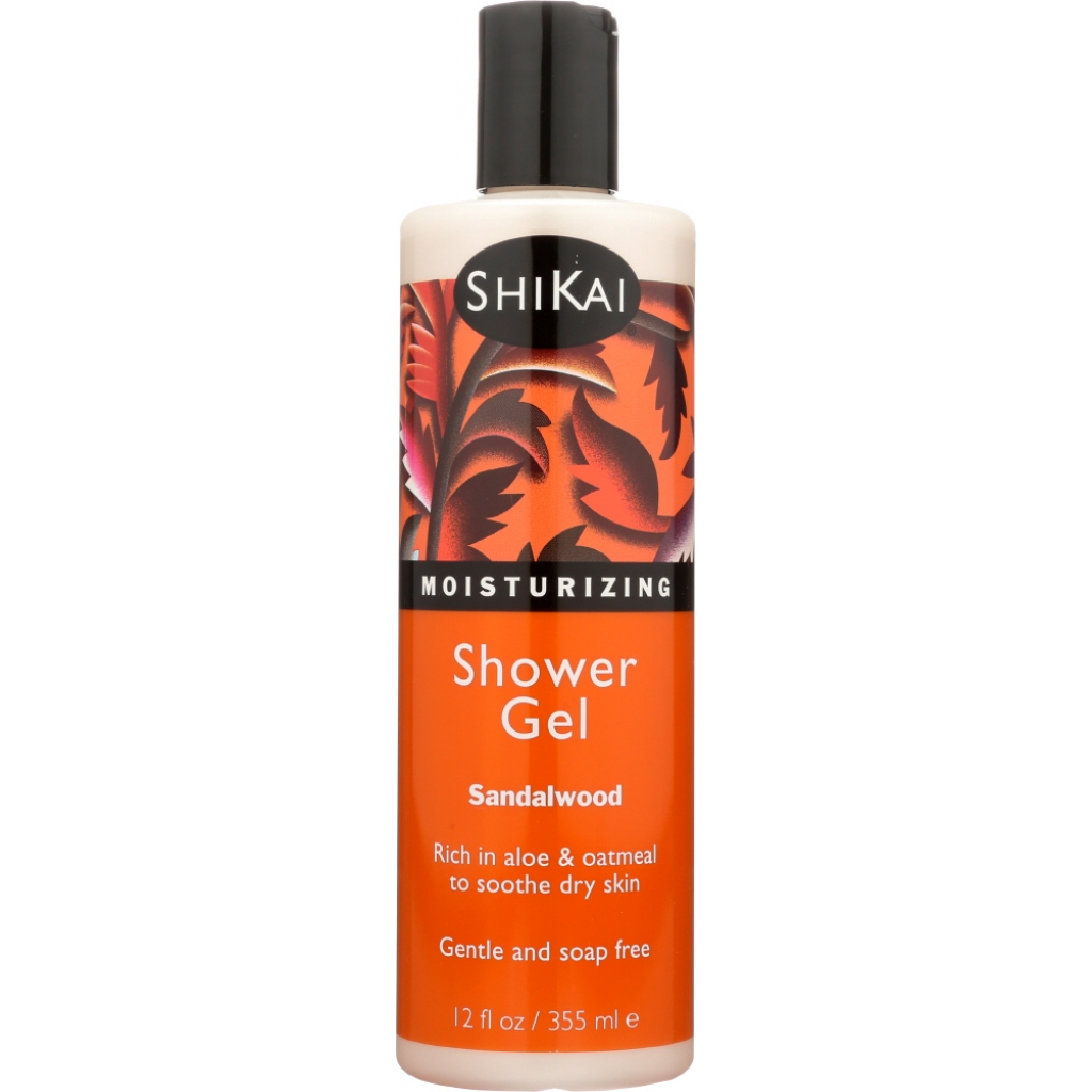 All Natural Moisturizing Shower Gel - Sandalwood, 12 oz