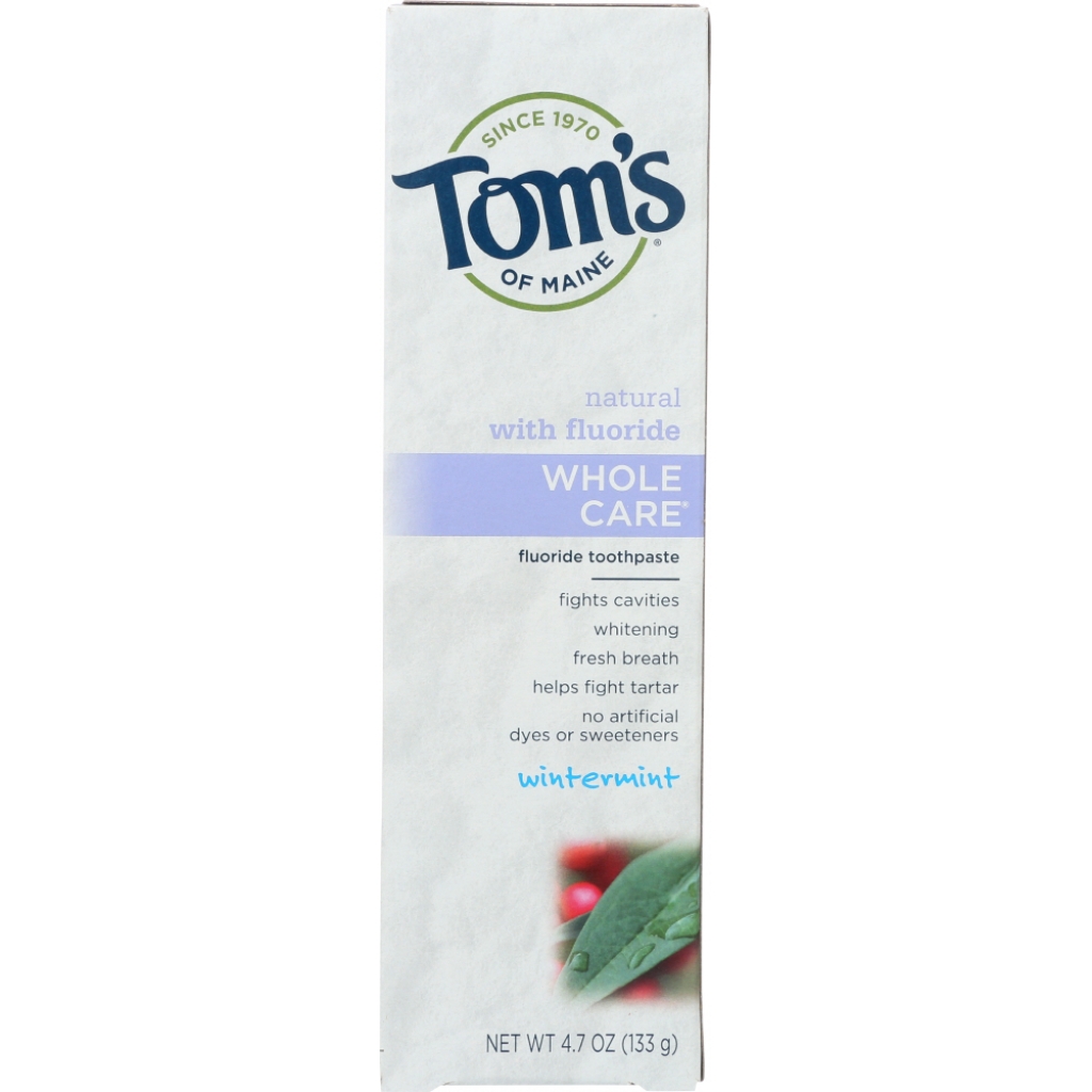 Whole Care Fluoride Toothpaste - Wintermint, 4.7 Oz