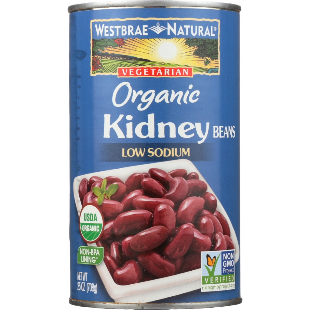 Organic Natural Vegetarian Kidney Beans, 25 oz