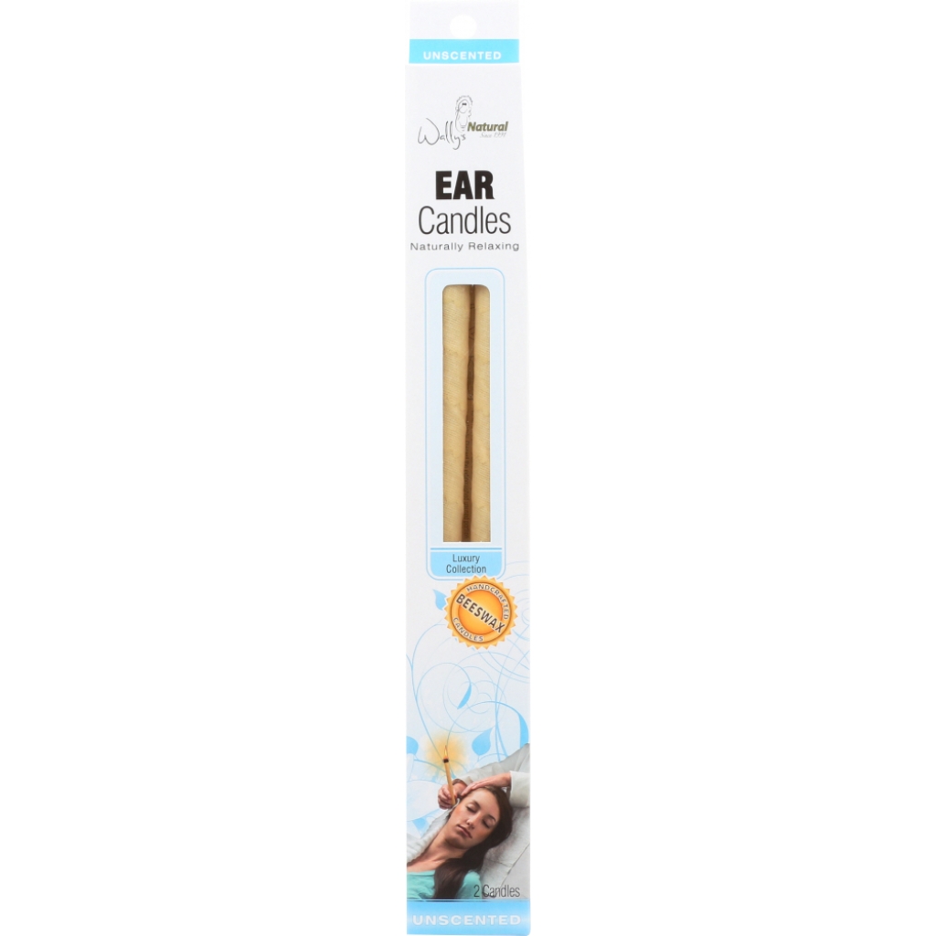 Unscented Beeswax Ear Candles - 2 Candles.