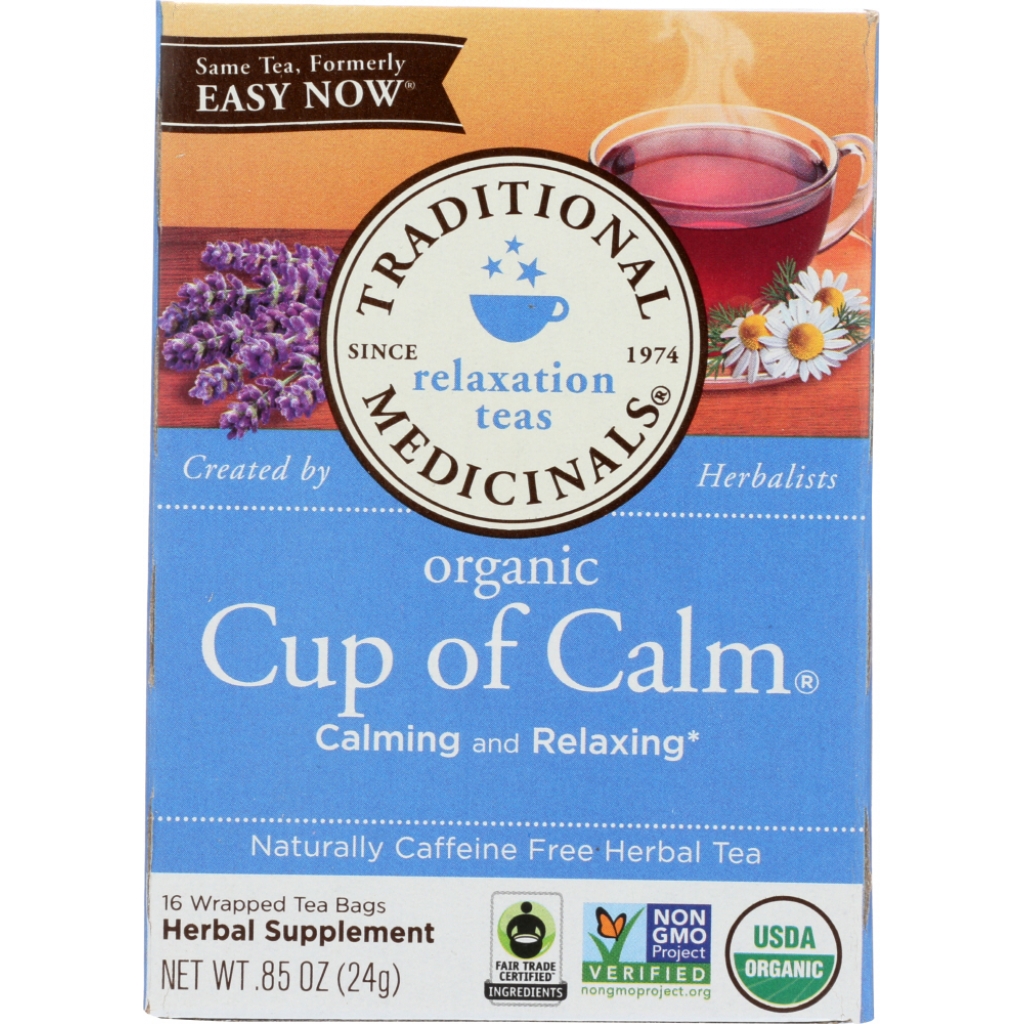 Organic Calm Caffeine-Free Herbal Tea - 16 Tea Bags